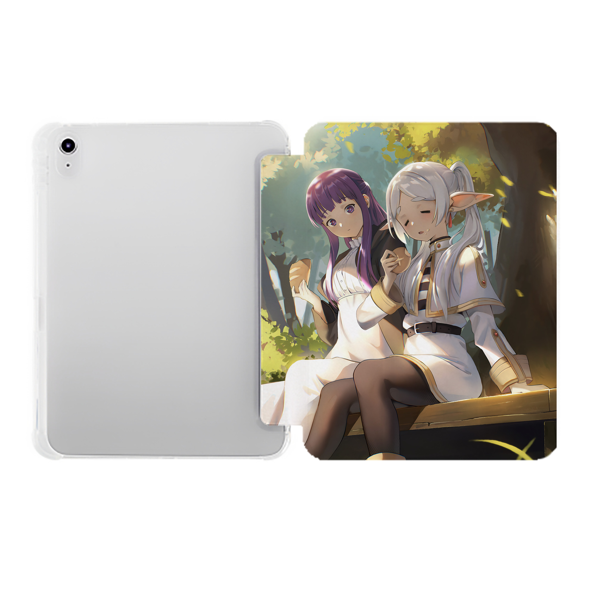 （画像用） 葬送のフリーレン Frieren IPad ケース ペン収納付き 三つ折りスタンド PUレザー×シリコン 対応機種9.5/10.5/10.9インチ